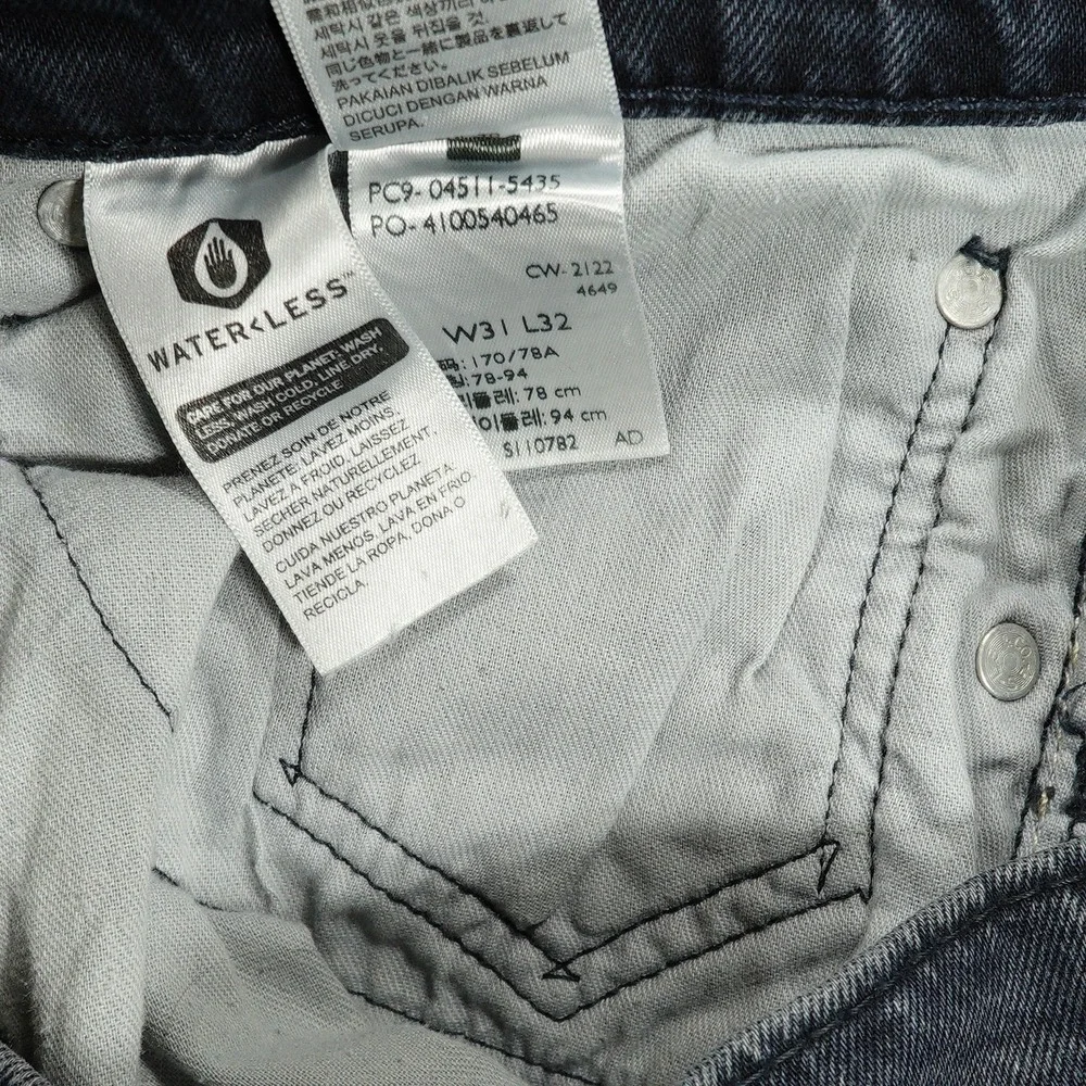 Levis 511 Jeans Mens 31x28 Blue Slim Fit Tapered Leg Stretch Denim Dark Wash